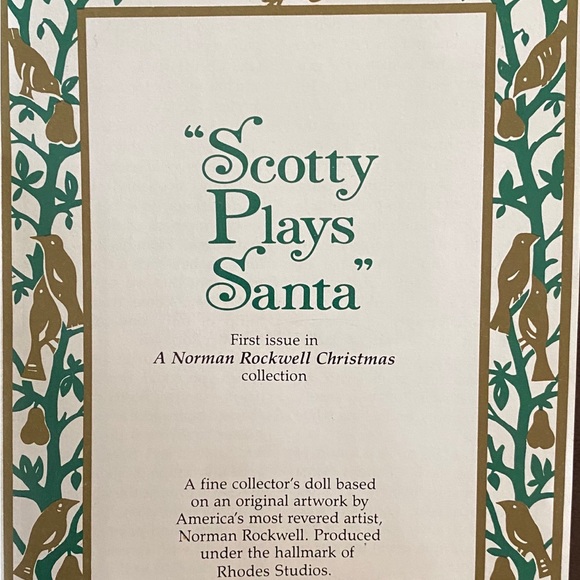 Vintage 1991 Norman Rockwell Ashton Drake Scotty Plays Santa MINT IN BOX - Picture 9 of 15